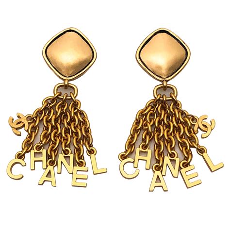 chanel letter drop earrings|chanel earrings the real.